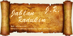 Jablan Radukin vizit kartica